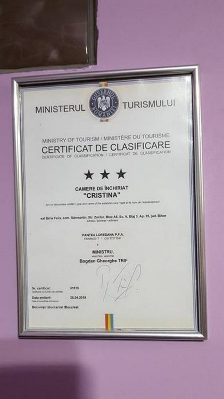 Garsoniera Cristina Appartement Băile Felix Buitenkant foto